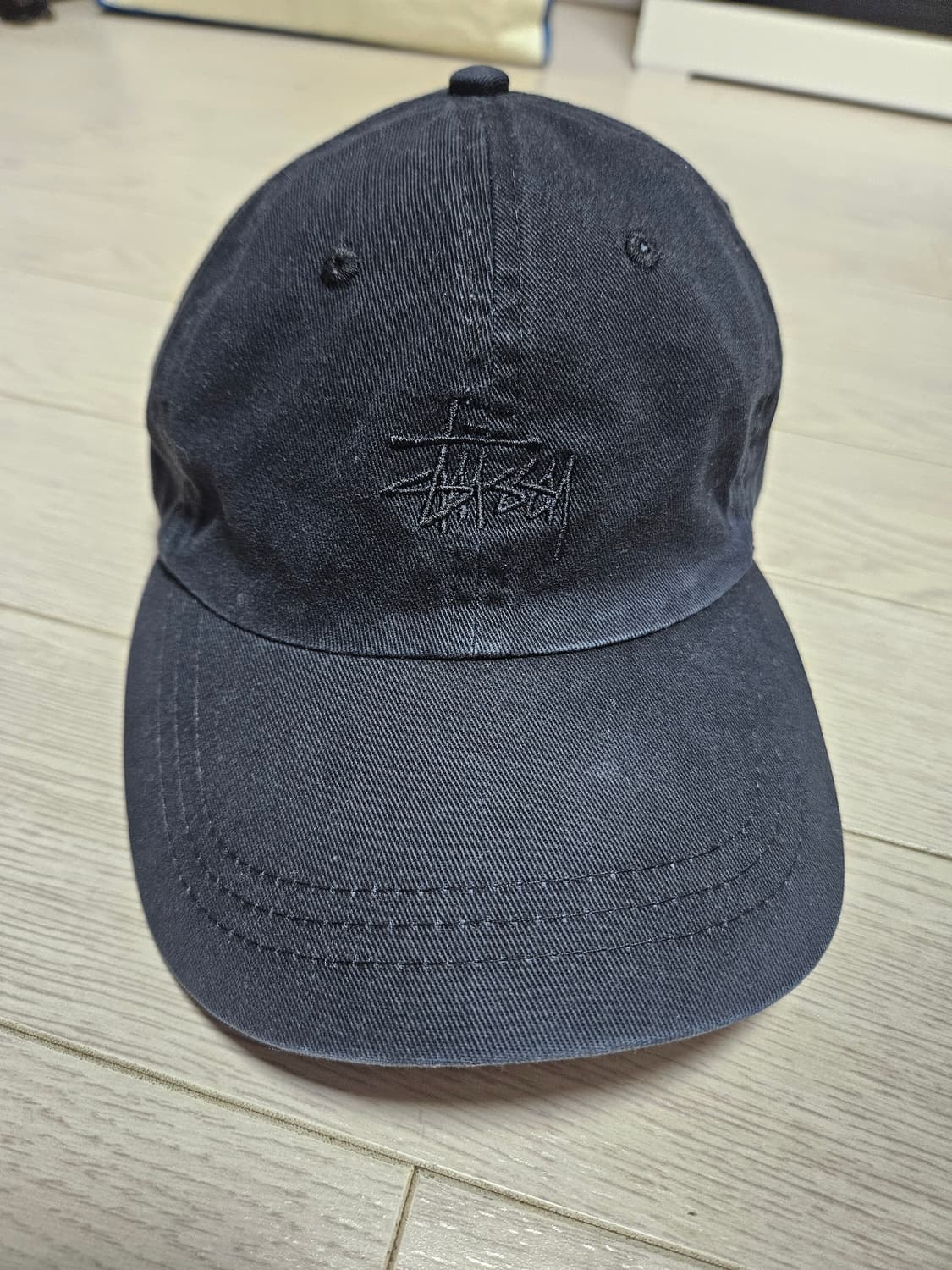 스투시 베이직 로고 로우 프로 캡 블랙 상품이미지1