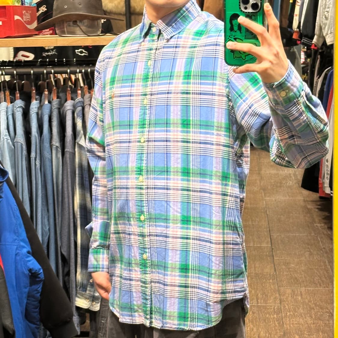 [HI] 폴로 랄프로렌 셔츠 체크블루 상품이미지3