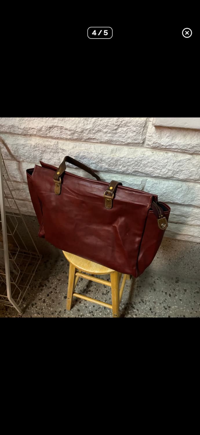 vtg cowhide wave tote bag  상품이미지4