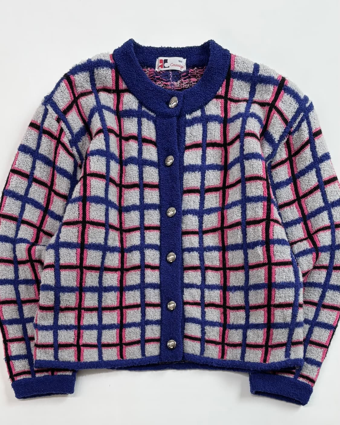 Courreges 꾸레쥬 트위드 멀티컬러 가디건 상품이미지2