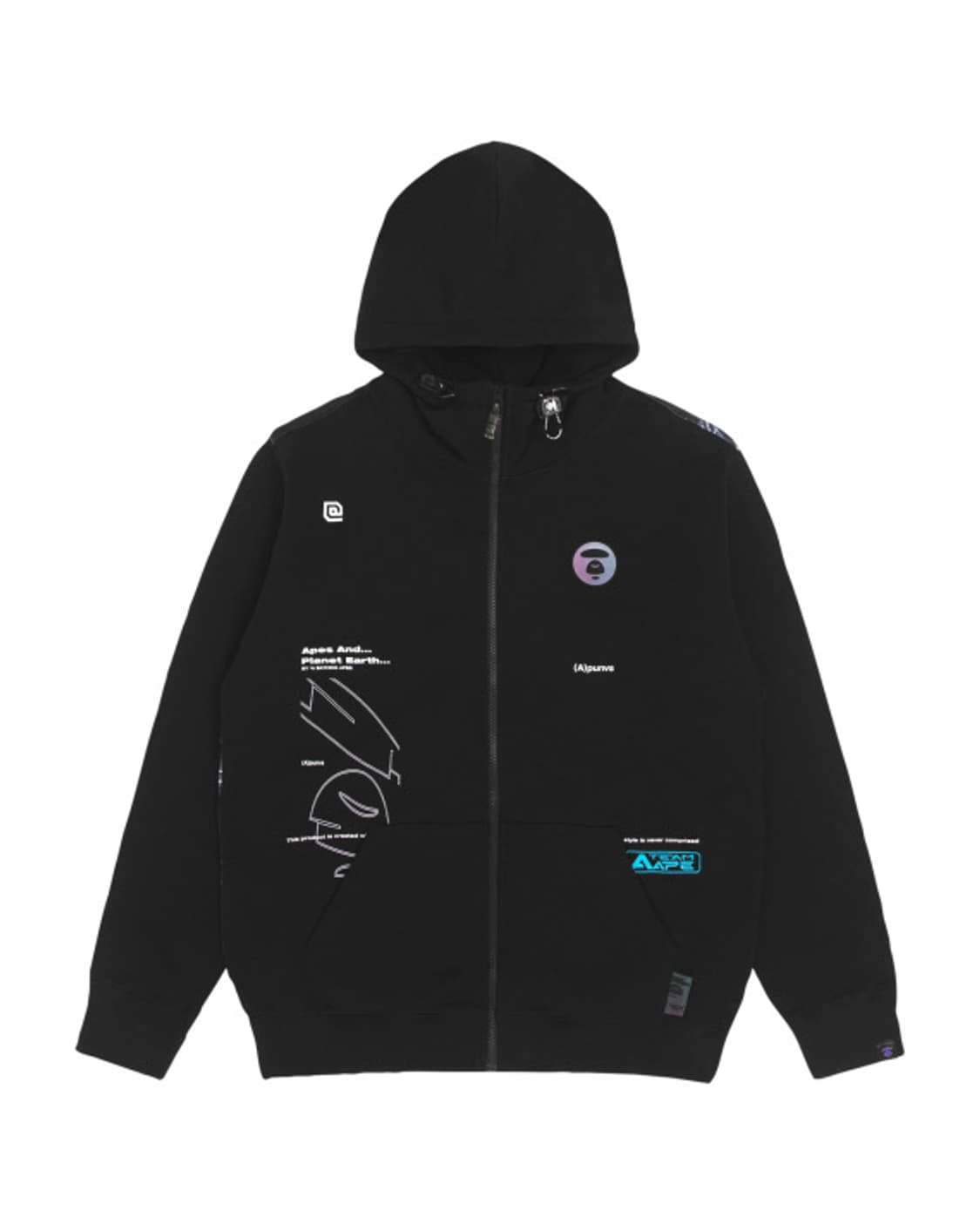 에이프 문 페이스 후드 집업 상품이미지2