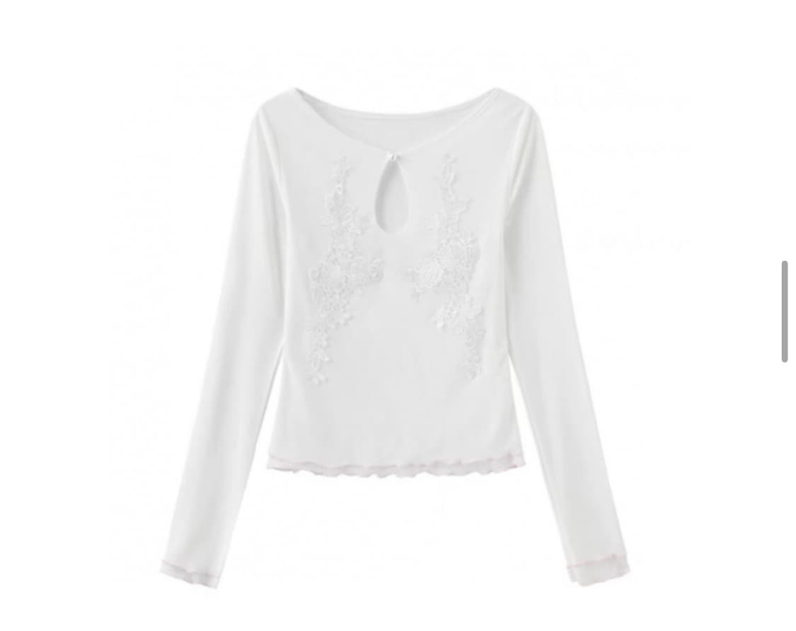 팁씨) jacquard hole blouse 상품이미지3