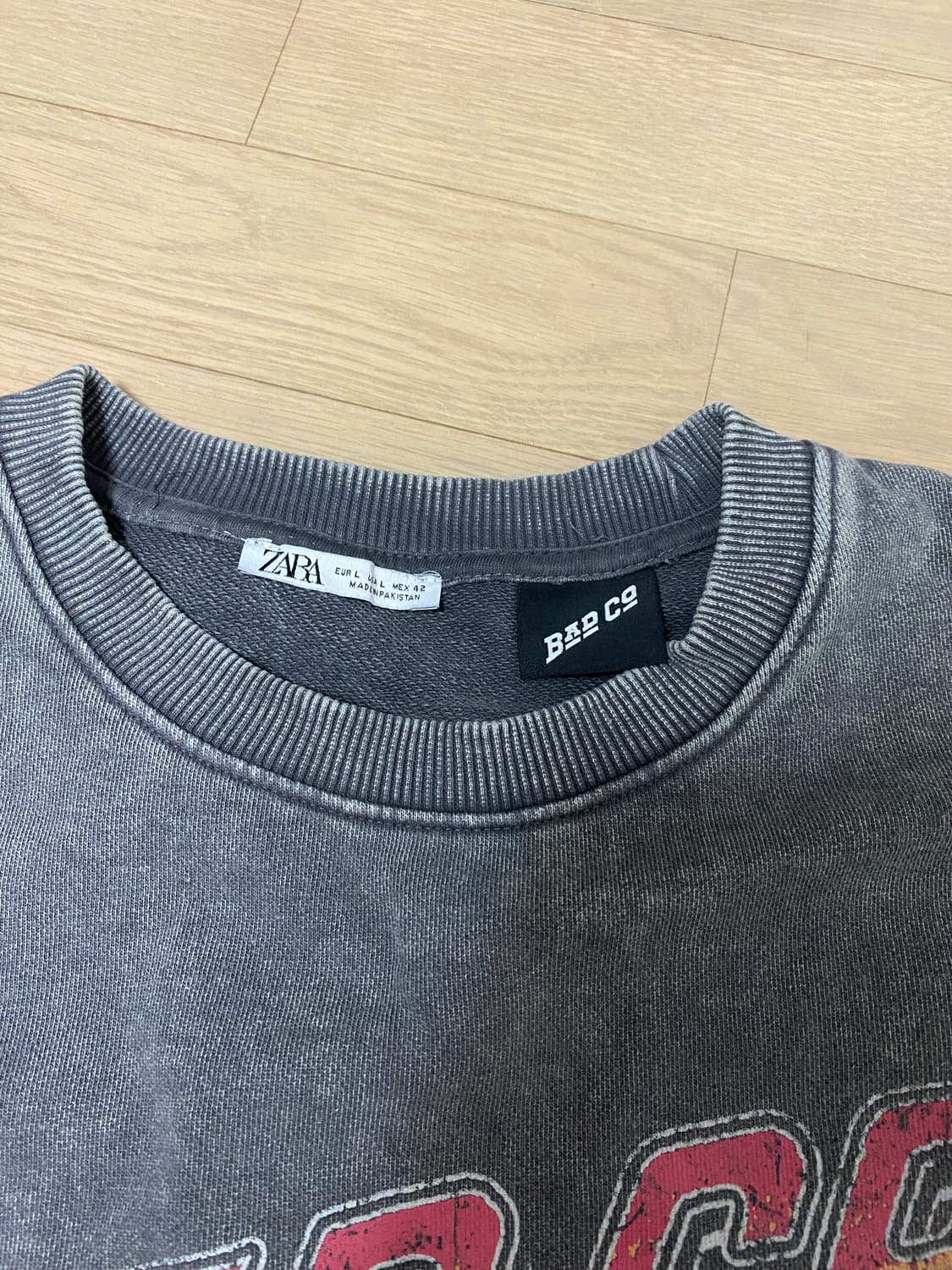 자라 x BAD Co 그래픽 스웻셔츠 L 상품이미지2