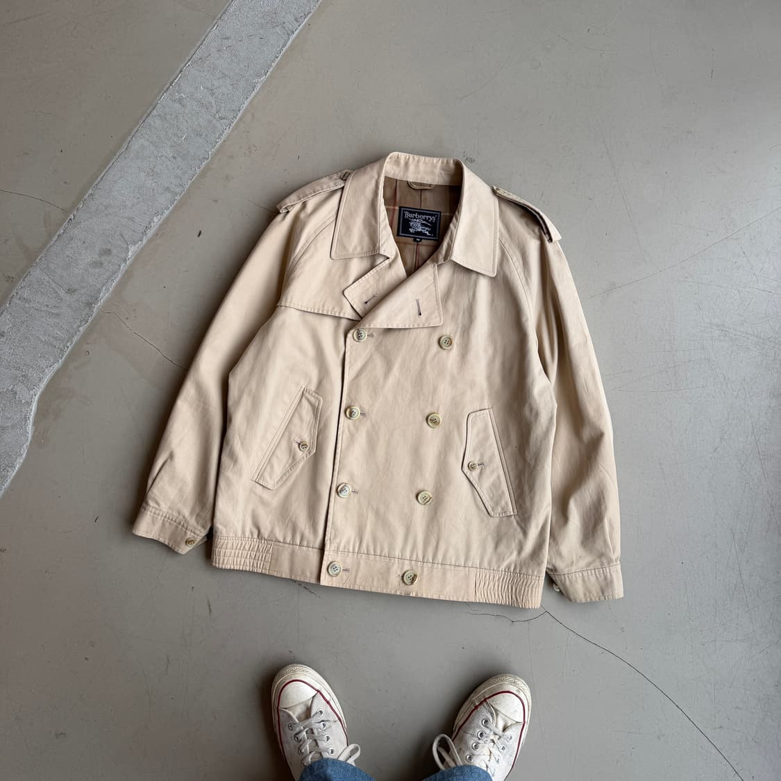 버버리 크롭 더블 트렌치 자켓 상품이미지1