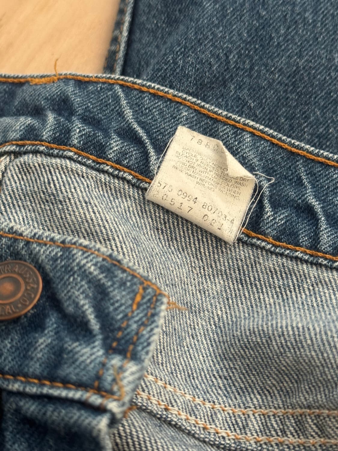 빈티지 리바이스 517 오렌지탭 9O'S MADE IN USA BLUE 상품이미지4