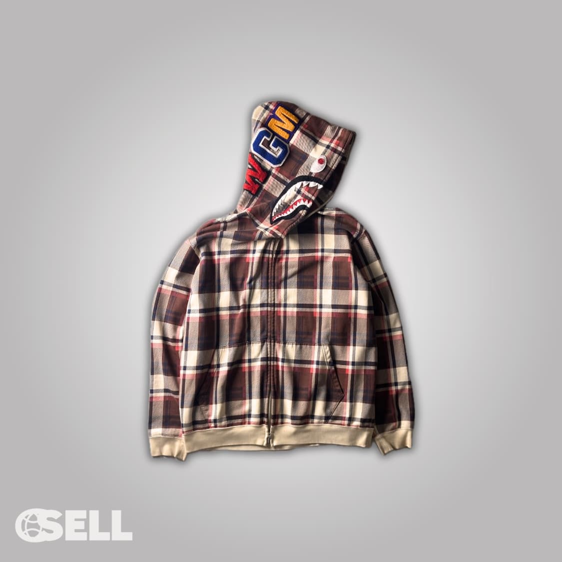 베이프 체크 샤크후드 상품이미지1