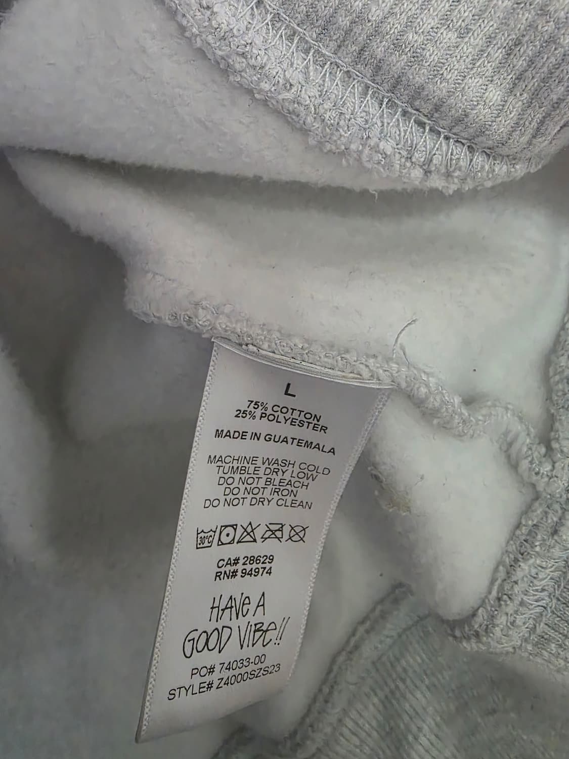 스투시 후드집업 애쉬헤더L 상품이미지5