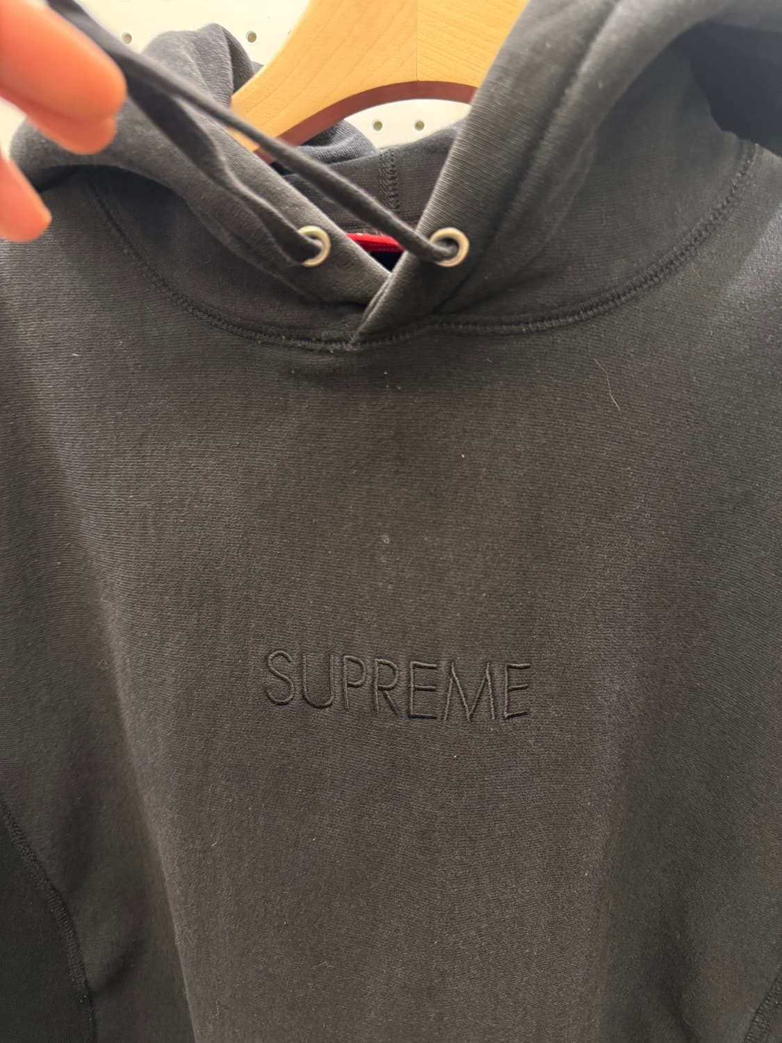 슈프림 베이직 로고 후드티 블랙 U399 상품이미지5