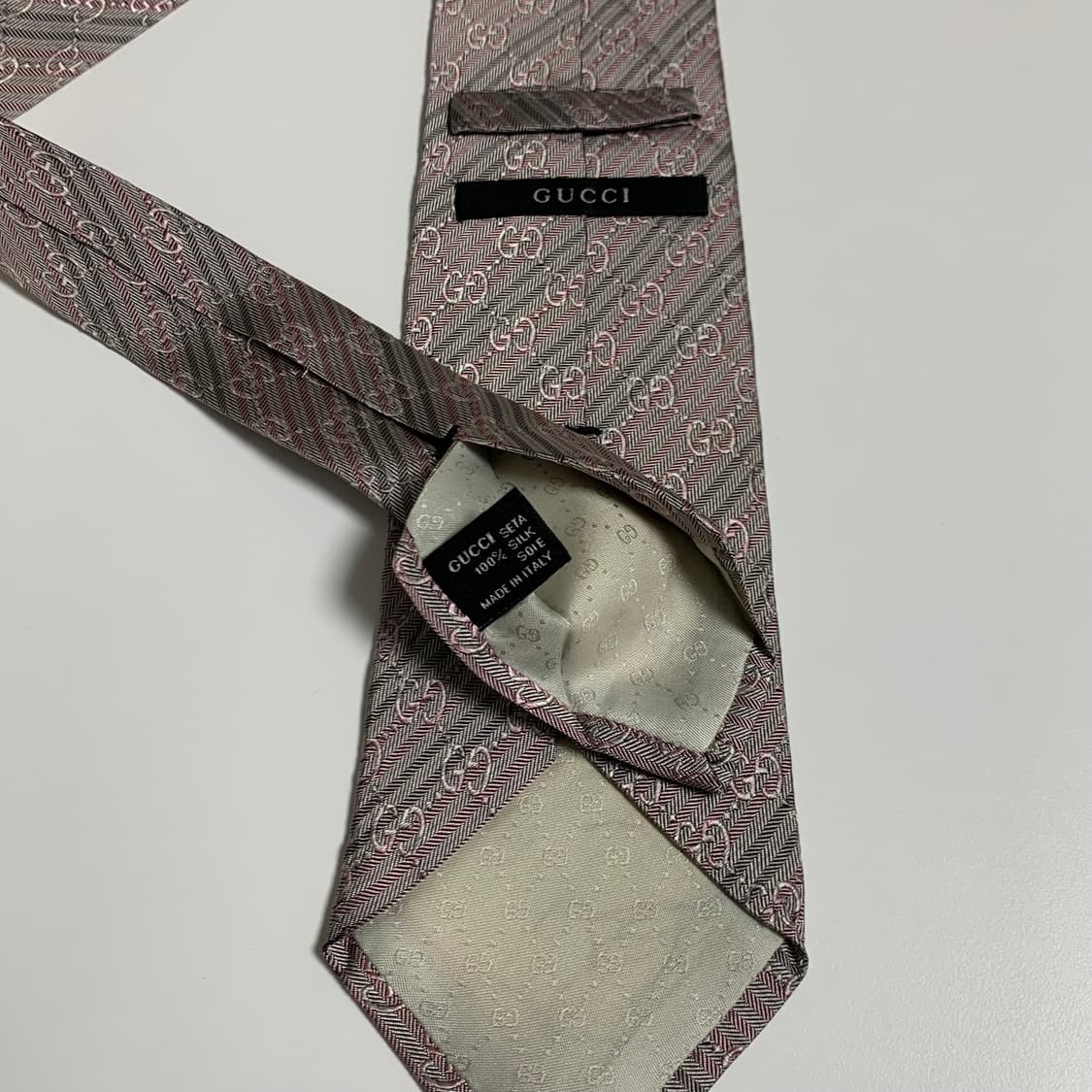 구찌(GUCCI) GG로고 모노그램 명품넥타이 100실크 8.5cm 상품이미지7
