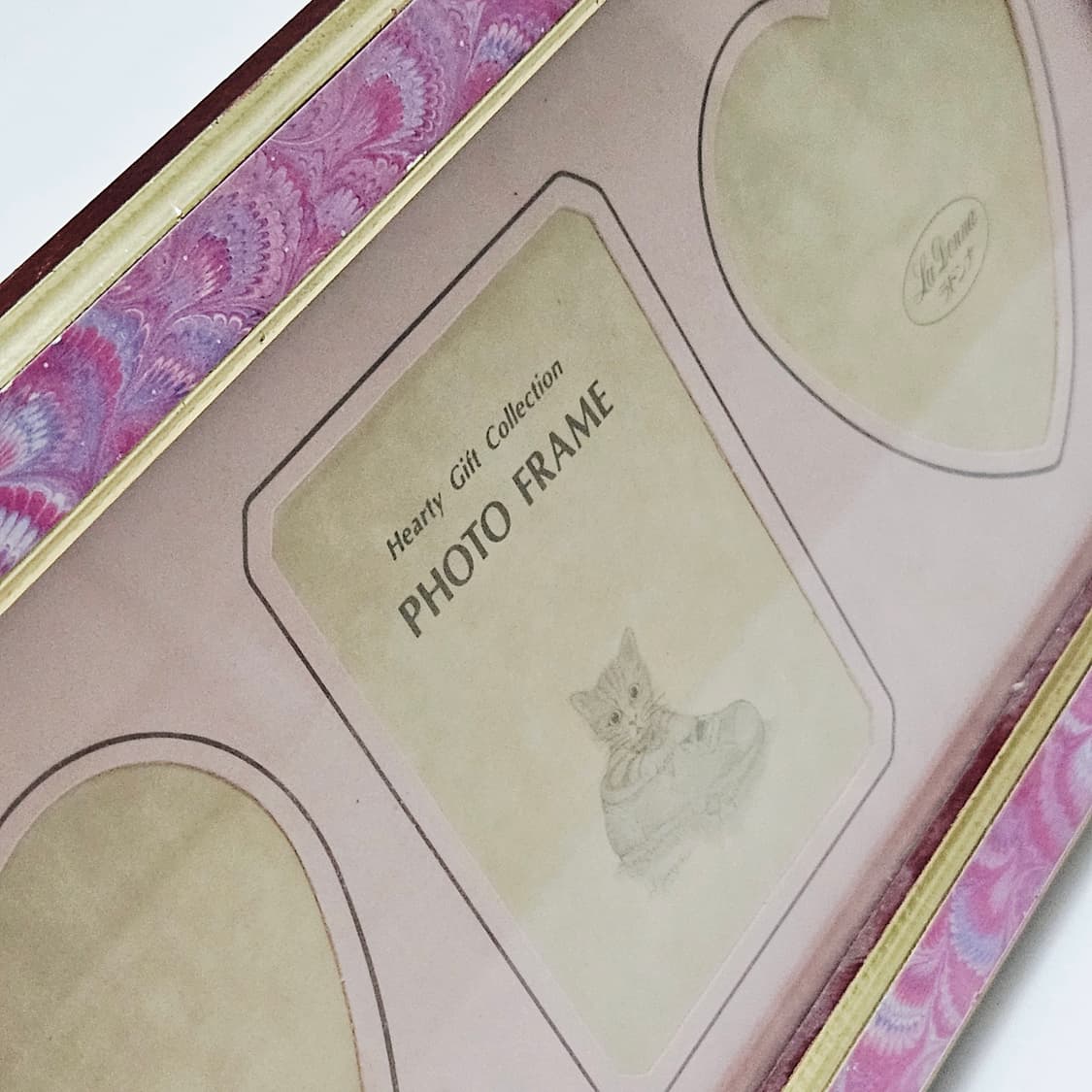 빈티지 플로랄 하트 고양이 액자 상품이미지3