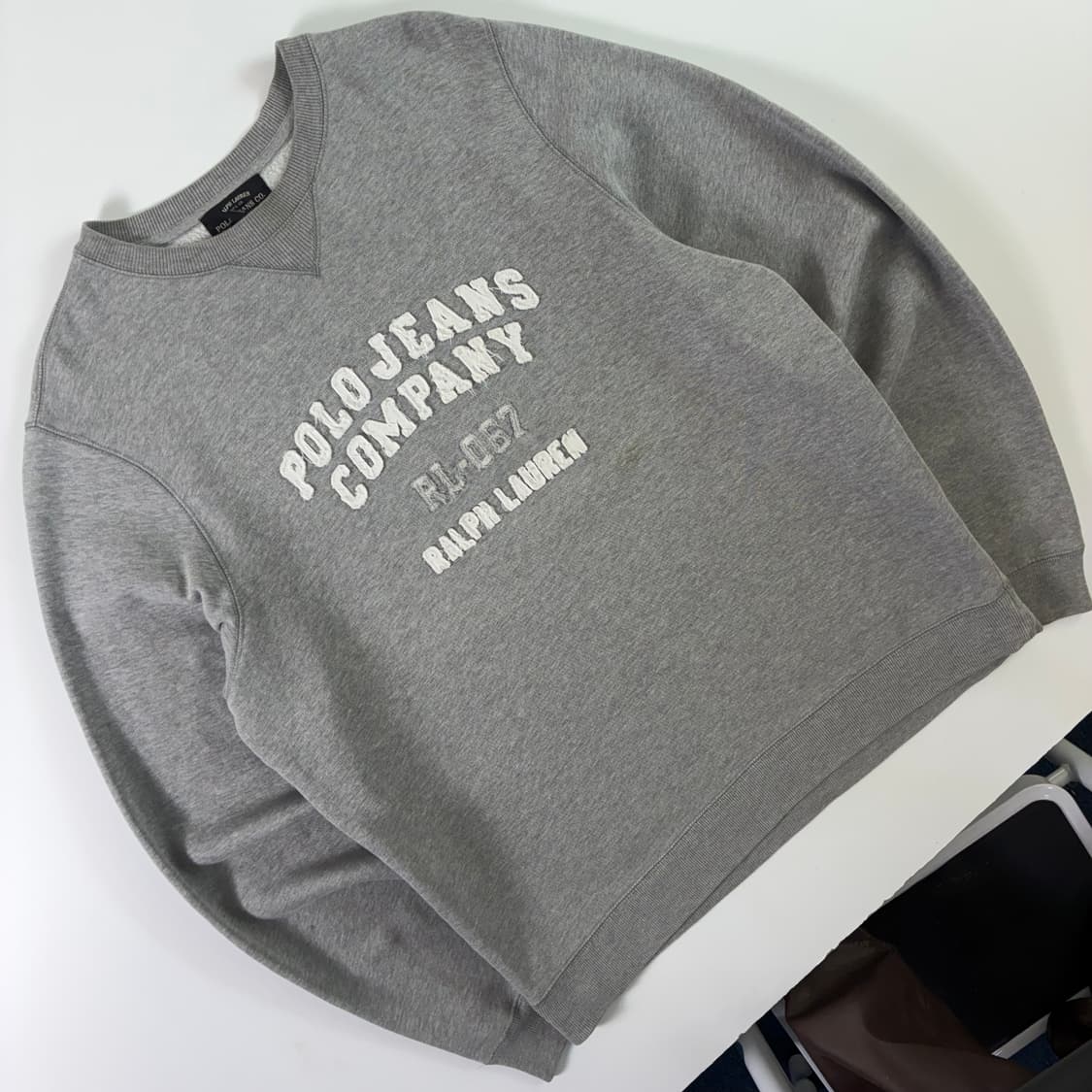 Polo  폴로진스컴퍼니 스펠아웃 그레이 맨투맨  상품이미지2