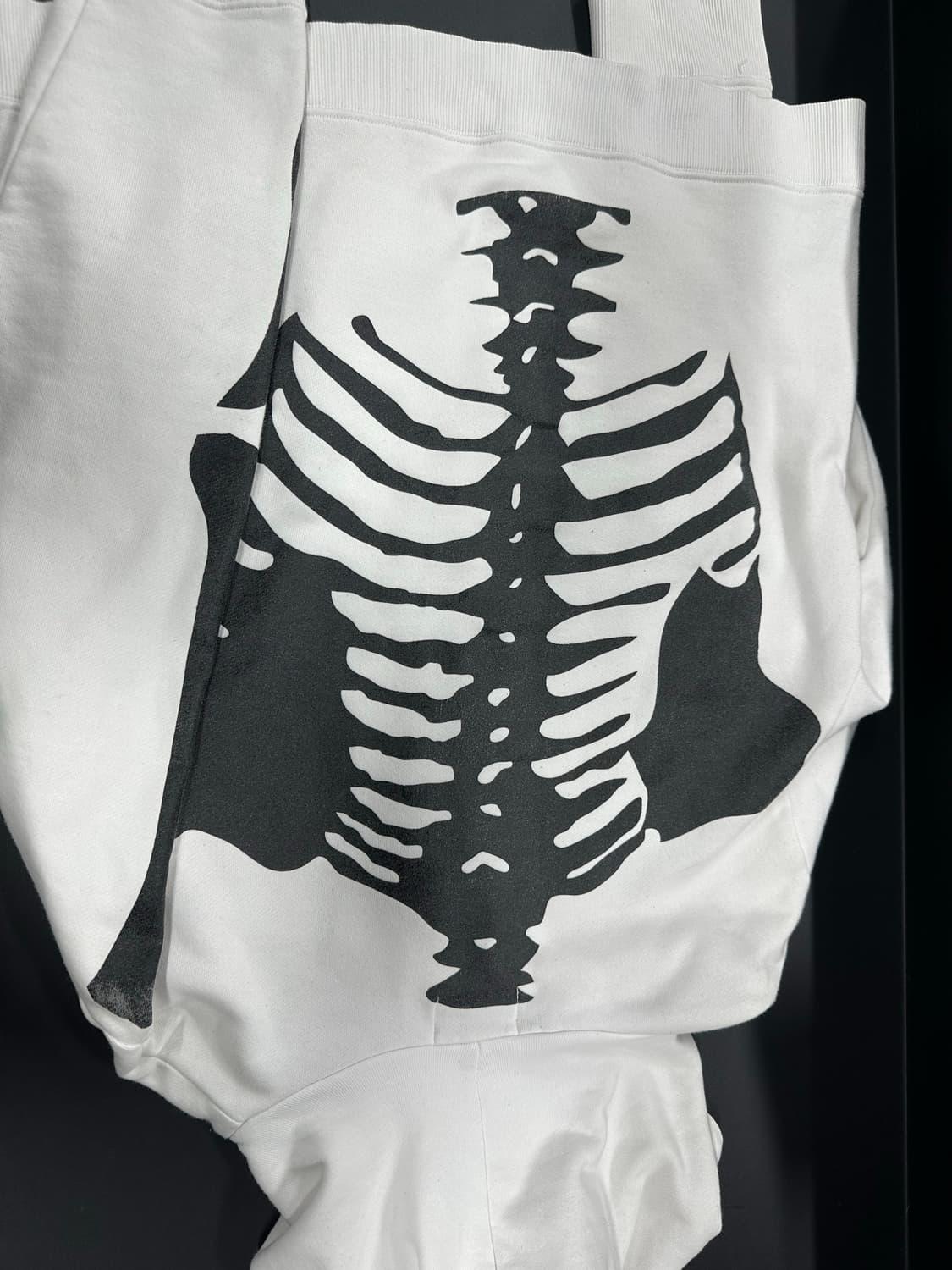  벤슨 레더 본 스켈레톤 화이트 후드 집업 상품이미지6