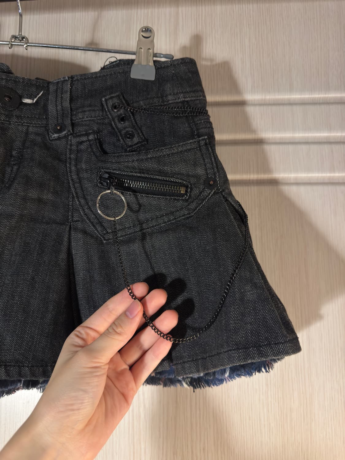 y2k 빈티지 로우라이즈 데님 스커트 상품이미지4