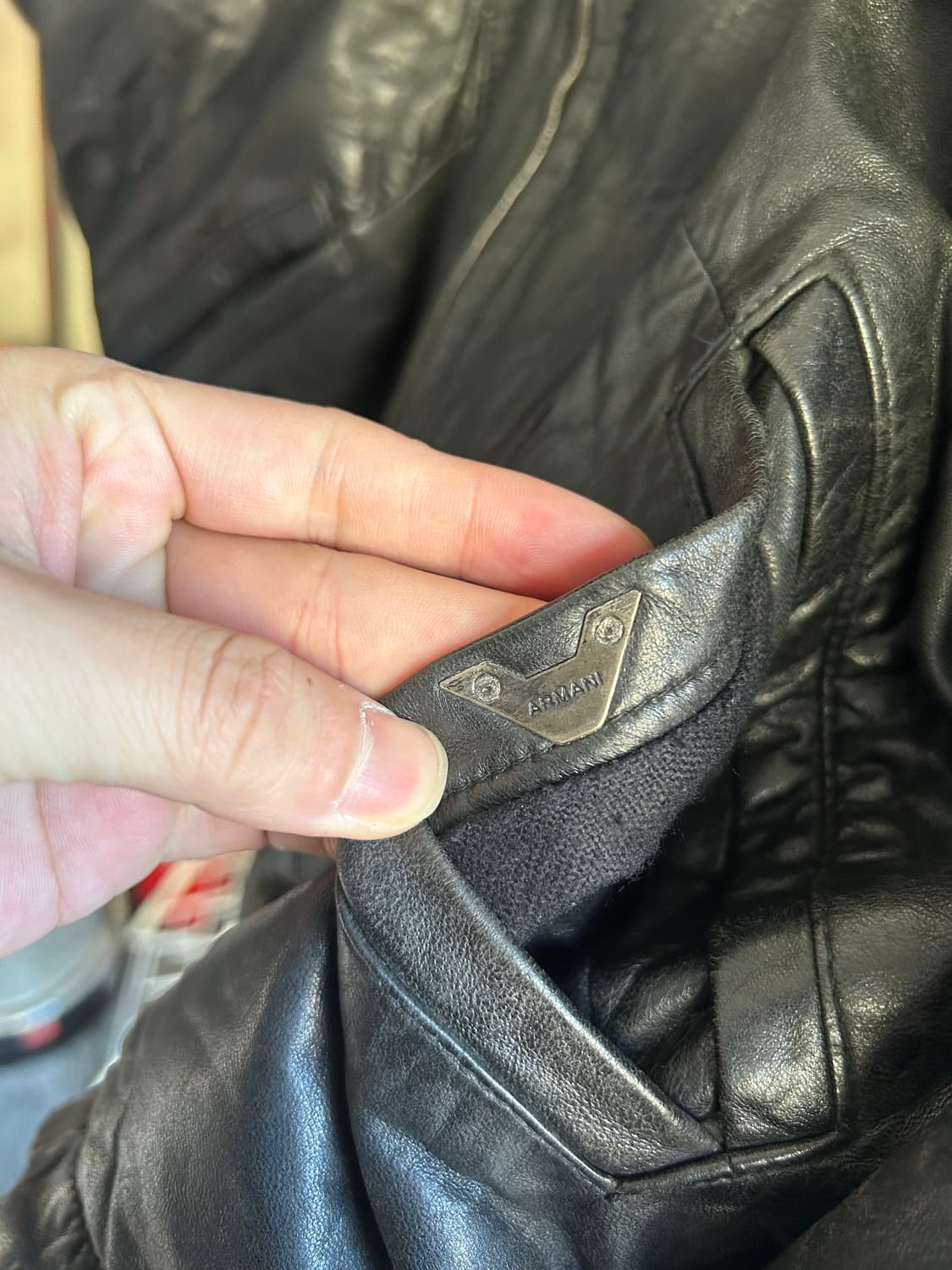 80‘s 조르지오아르마니 가죽 봄버자켓(리버시블) 상품이미지6