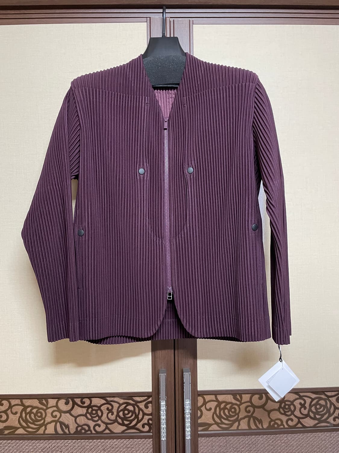 옴므플리세 먼슬리 11월 쿼리 자켓 JC300 와인 퍼플 상품이미지1