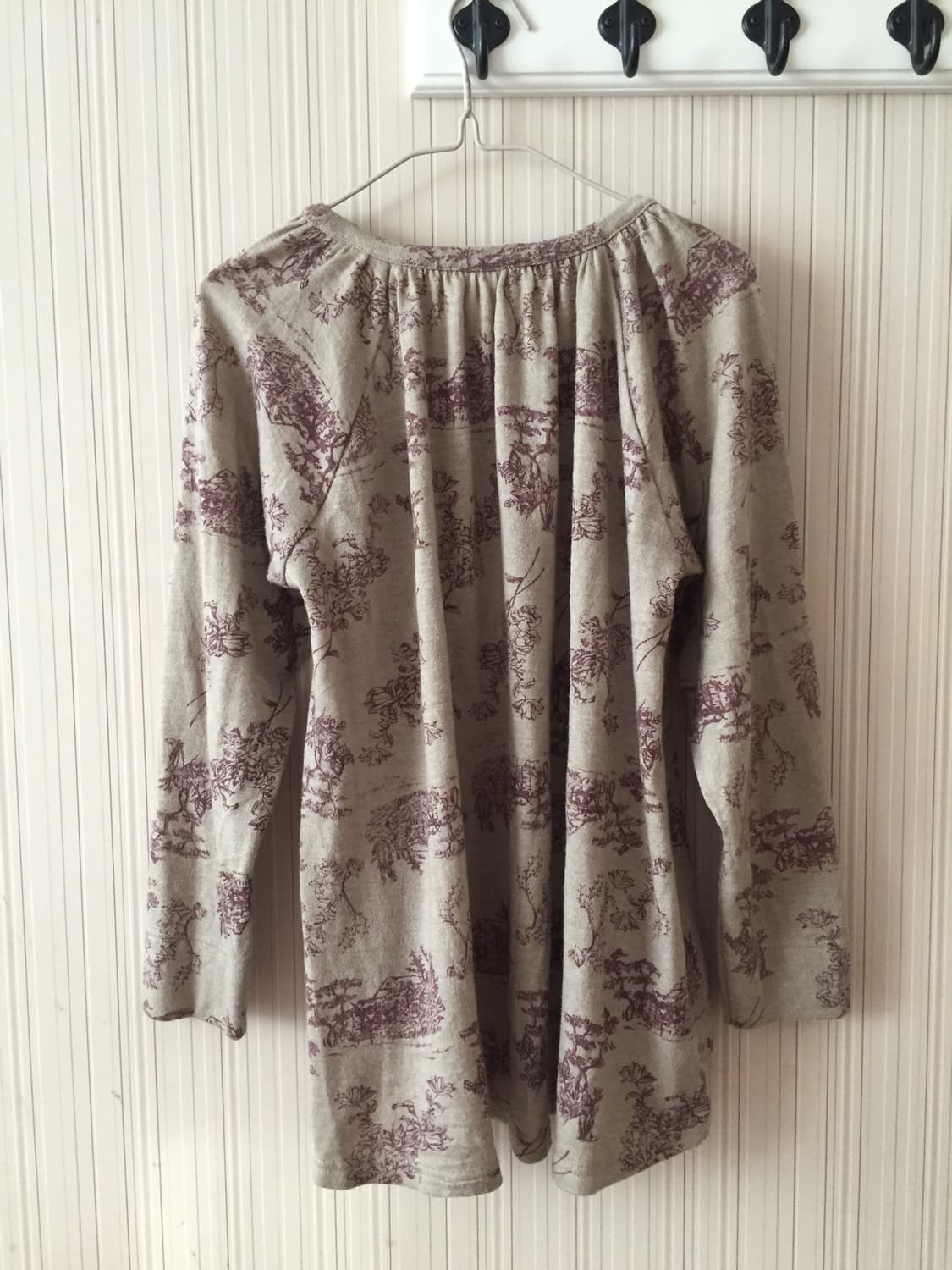 빈티지 패턴 플리츠 블라우스 상품이미지4