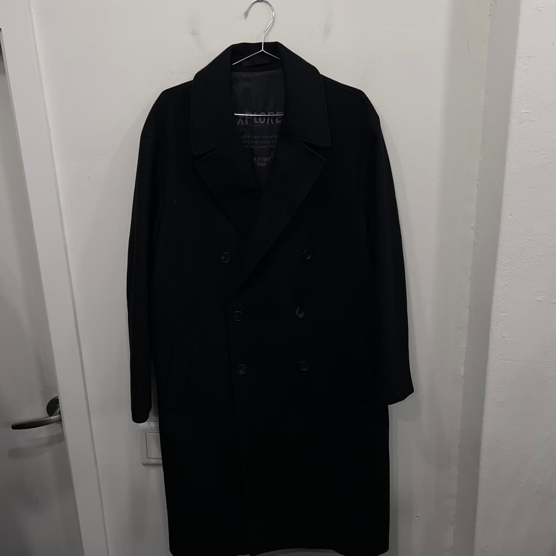 인사일런스 케시미어블랜드 울 더블버튼 롱코트 상품이미지2