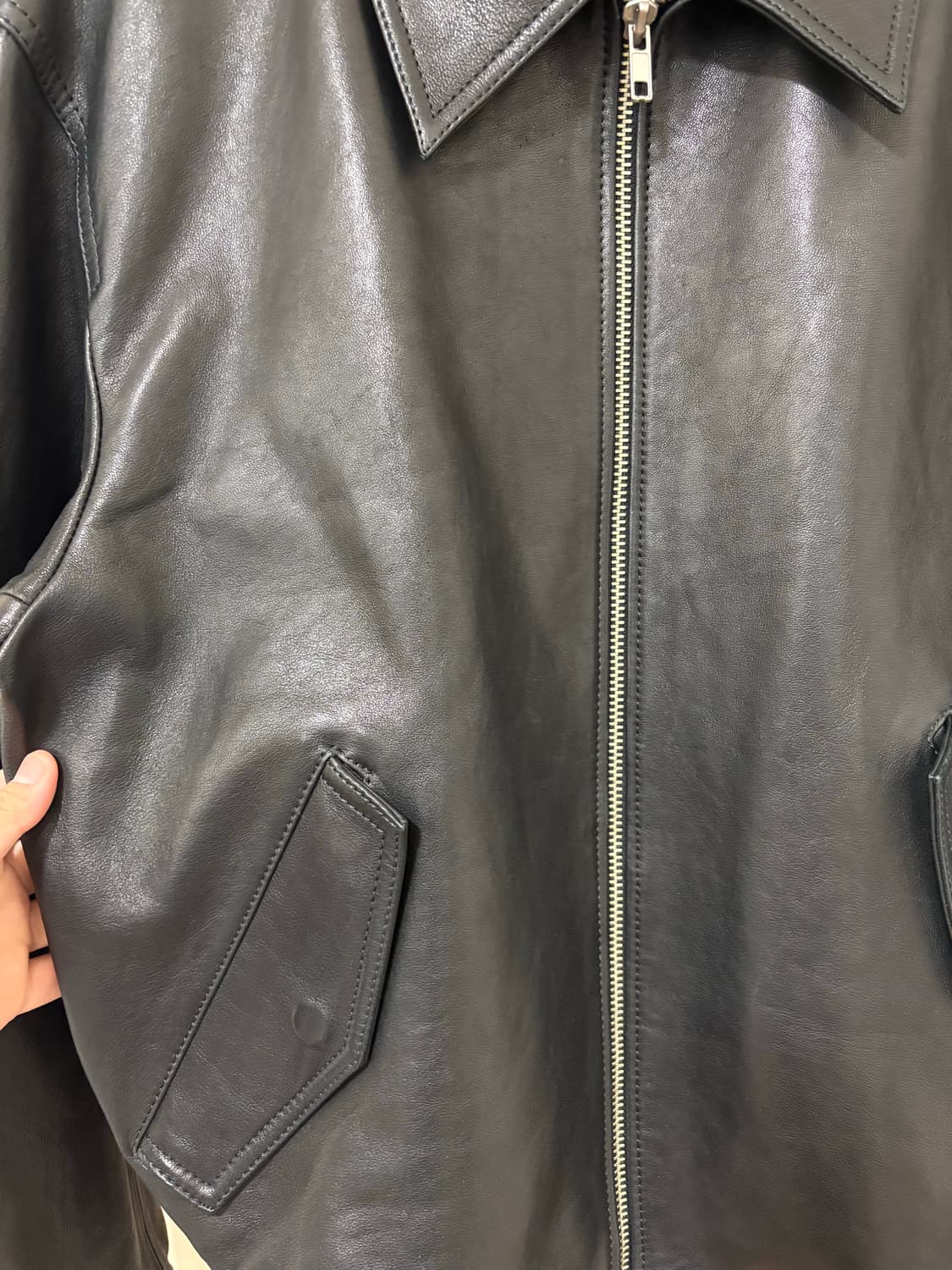 던스트 / 유니섹스 이탈리안 램스킨 레더 블루종 상품이미지6