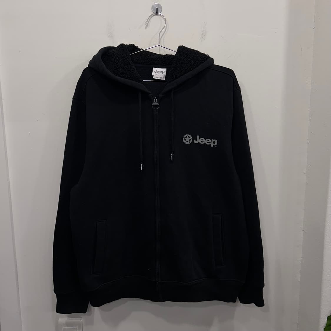 지프 스타로고 이너플리스 헤비코튼 후드집업 상품이미지2