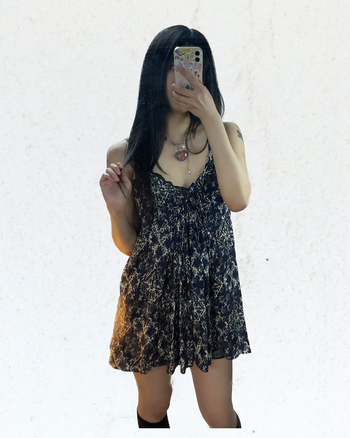 navy crack sleeveless 상품이미지1