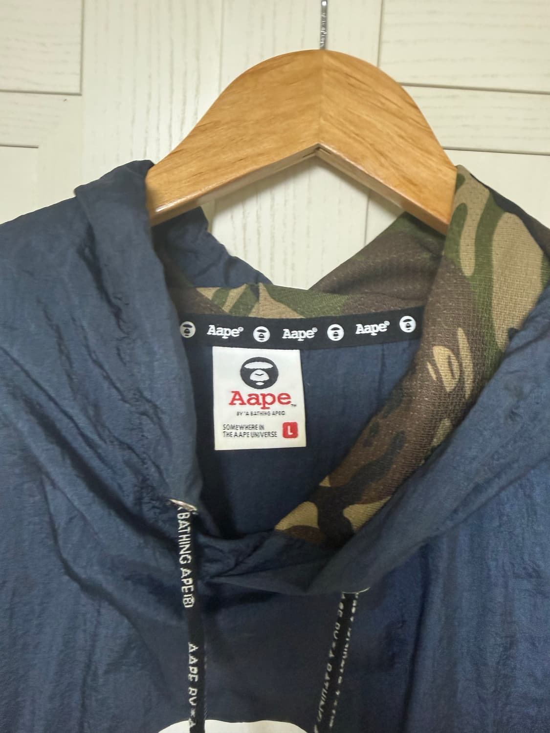 AAPE 바람막이 남색 상품이미지3