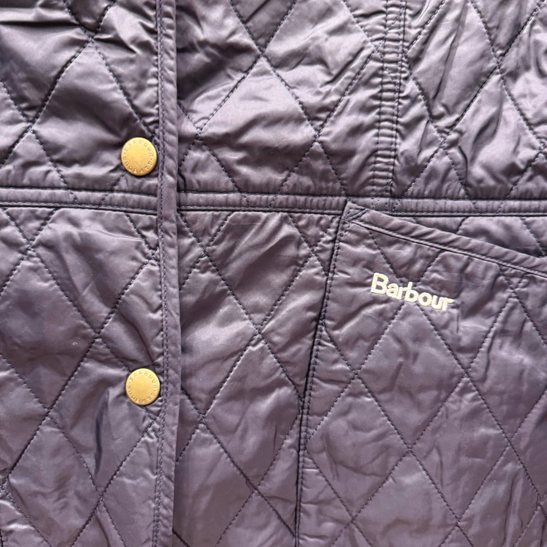 바버 퀄팅 자켓 스냅버튼 코듀로이 카라 포켓 디테일 슬림핏 네이비 상품이미지6