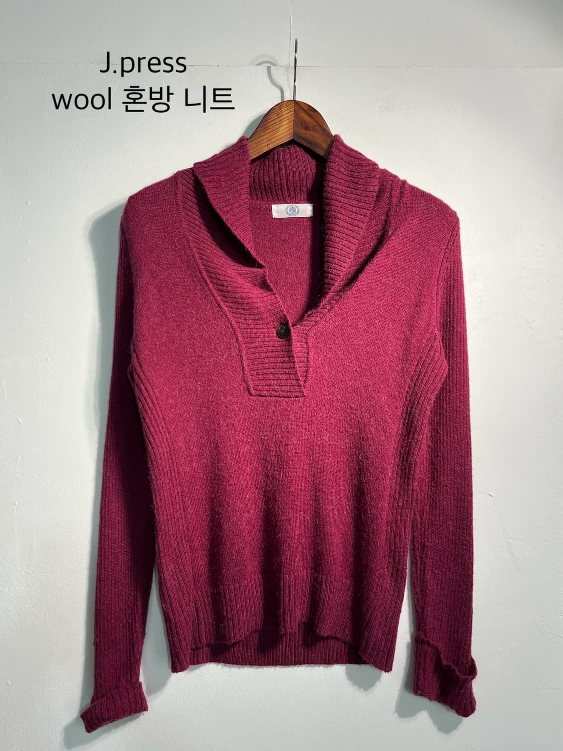 J.press 제이프레스 울 알파카 혼방 숄칼라 니트 상품이미지1