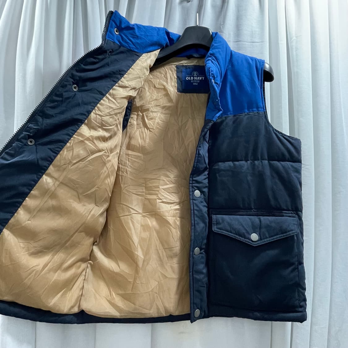 올드네이비/ 투톤 패딩 베스트/ S 상품이미지5
