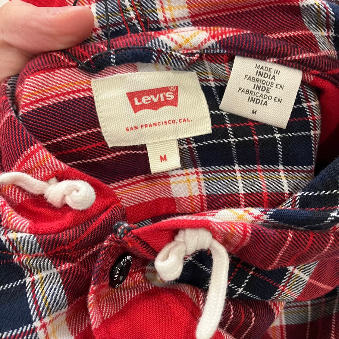 386 리바이스 체커보드 후드 셔츠 상품이미지2