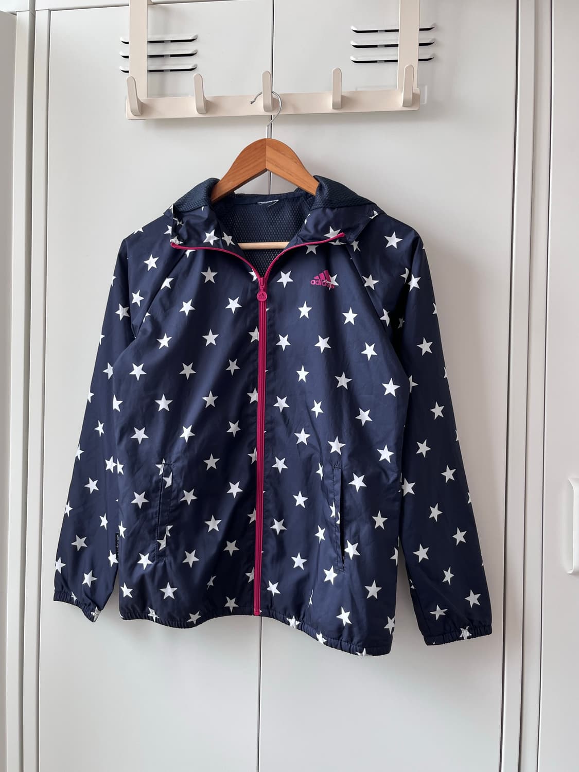 (Rare) Adidas 아디다스 네이비핑크 별 바람막이 대장 상품이미지5