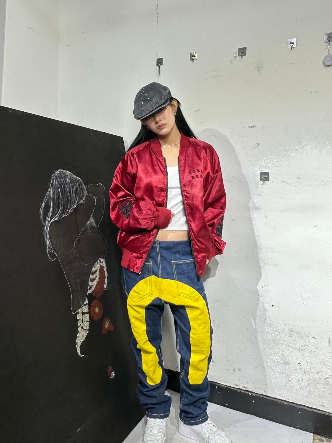 지드래곤 콜라보 빨강 스카잔 자켓 상품이미지2