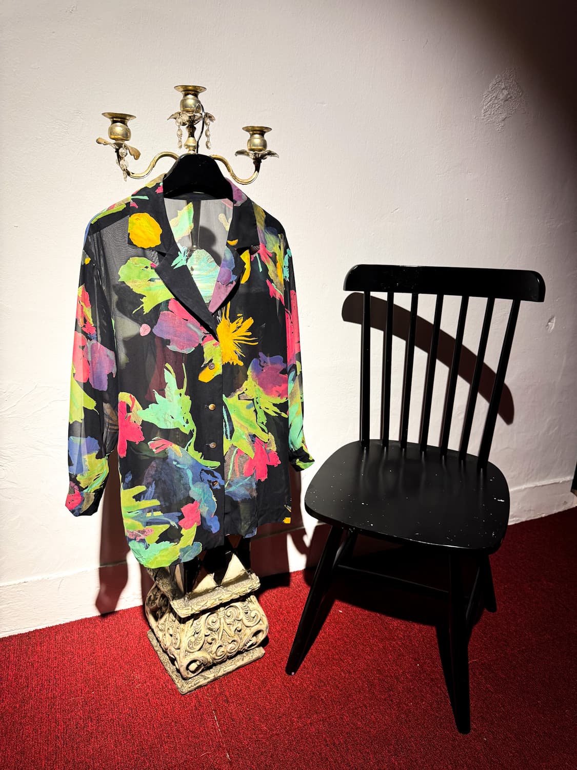 Abstract Floral Sheer Shirt    상품이미지1