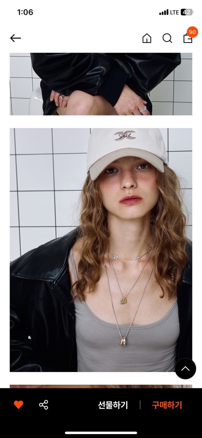 에스실 flat clover 2 pendant 목걸이 팔아요 상품이미지2