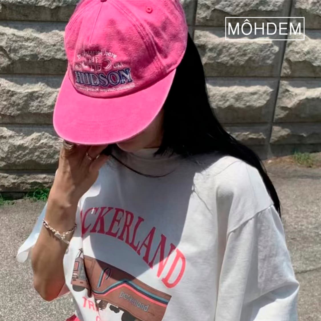 [Unisex] 후드썬 로고 자수 볼캡 캠프캡 상품이미지1
