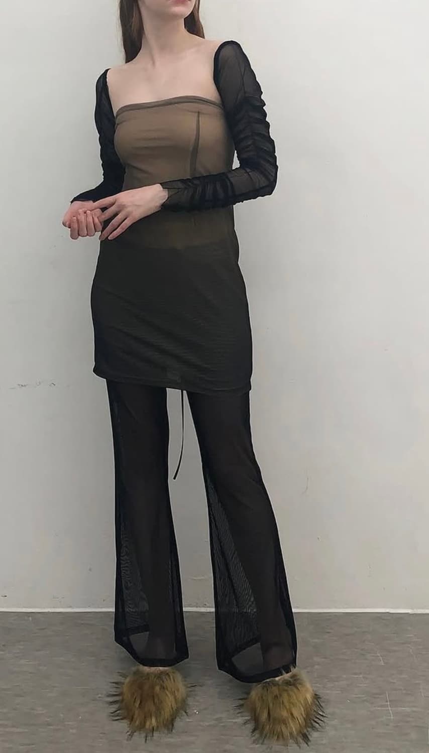 2000archives 튜브탑 드레스 메쉬원피스 상품이미지5