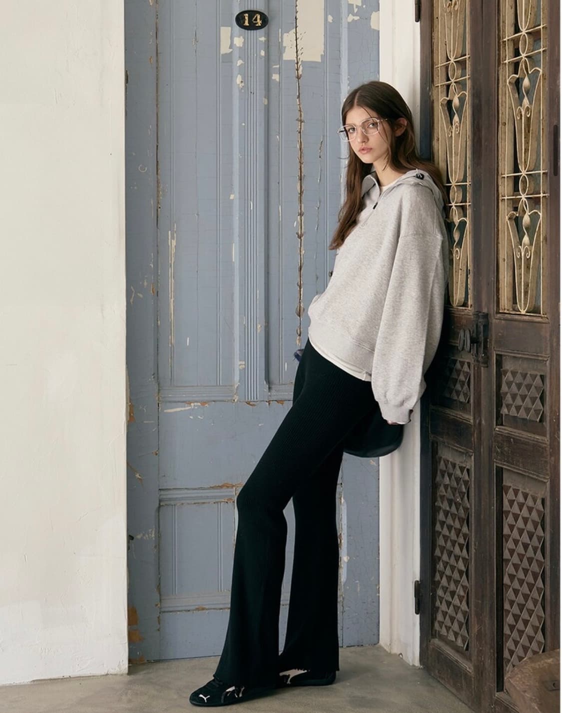 졸리앙볼 데미지 리브드 니트 팬츠 cos 상품이미지2