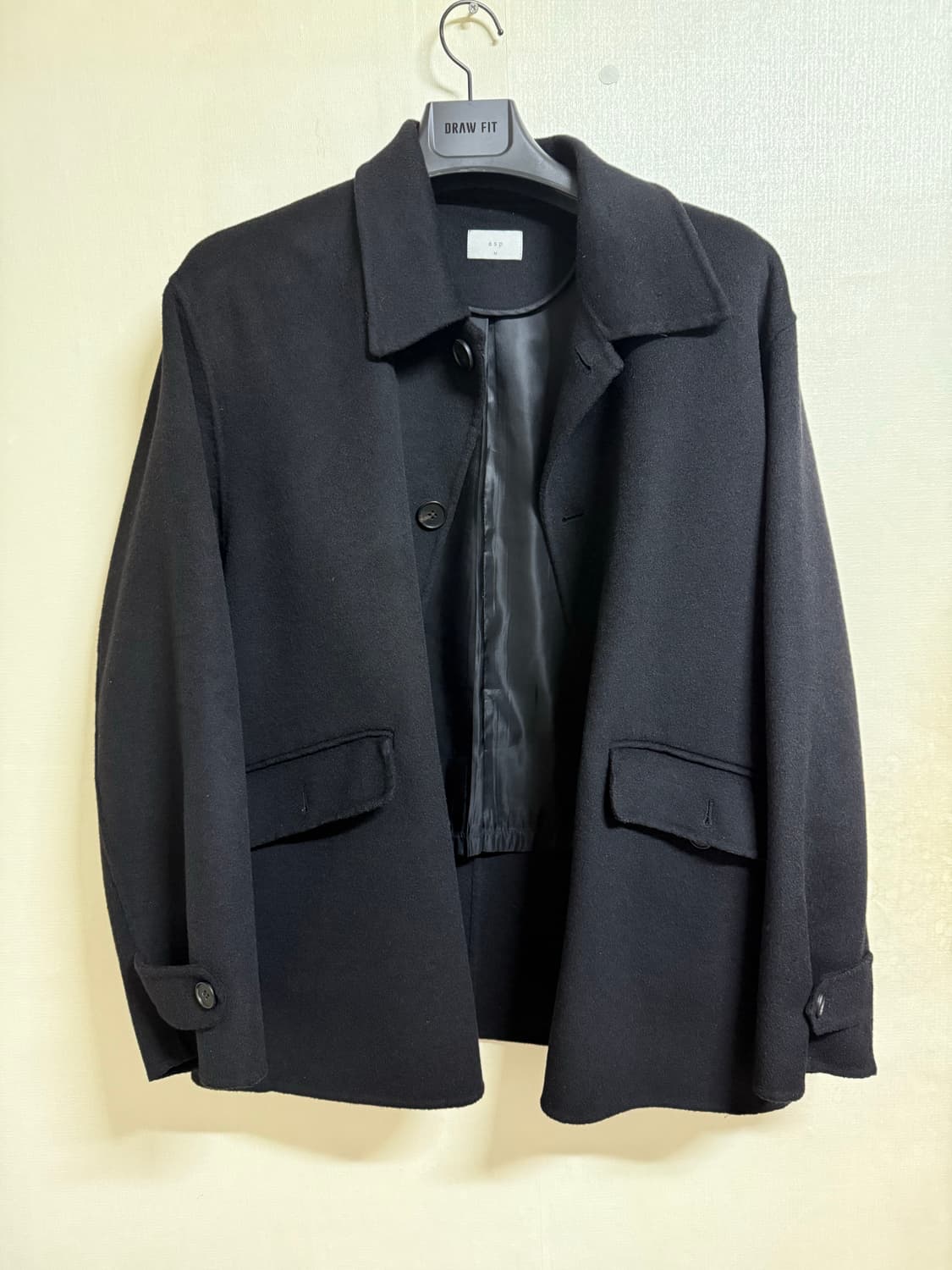 캐시미어 핸드메이드 자켓 블랙 상품이미지3