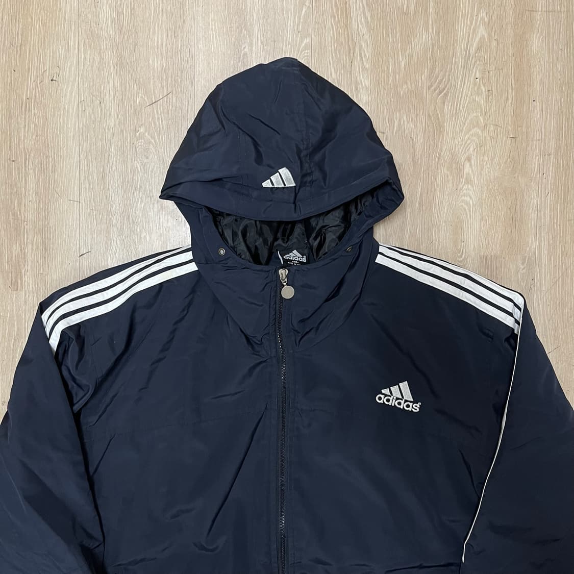 아디다스 올드스쿨 로고 후드 바람막이 자켓 XL/105  상품이미지2