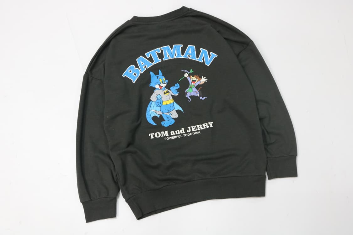 워너 브라더스 배트맨 x 톰과 제리 콜라보 그래픽 맨투맨 (160) 상품이미지2