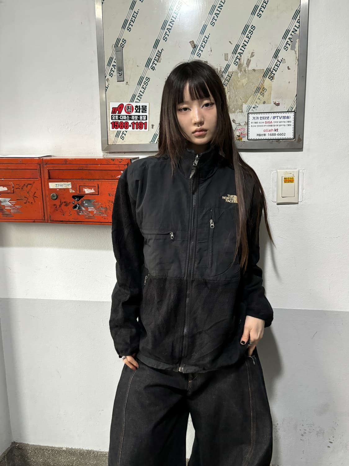 90s THENORTHFACE 블랙 고프코어 고어텍스 플리스집업  상품이미지1