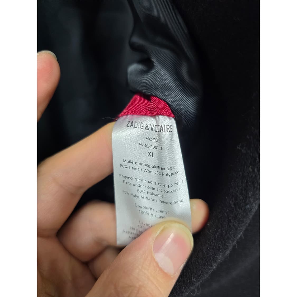 택포// 쟈딕앤볼테르 블랙 코트 XL 상품이미지3