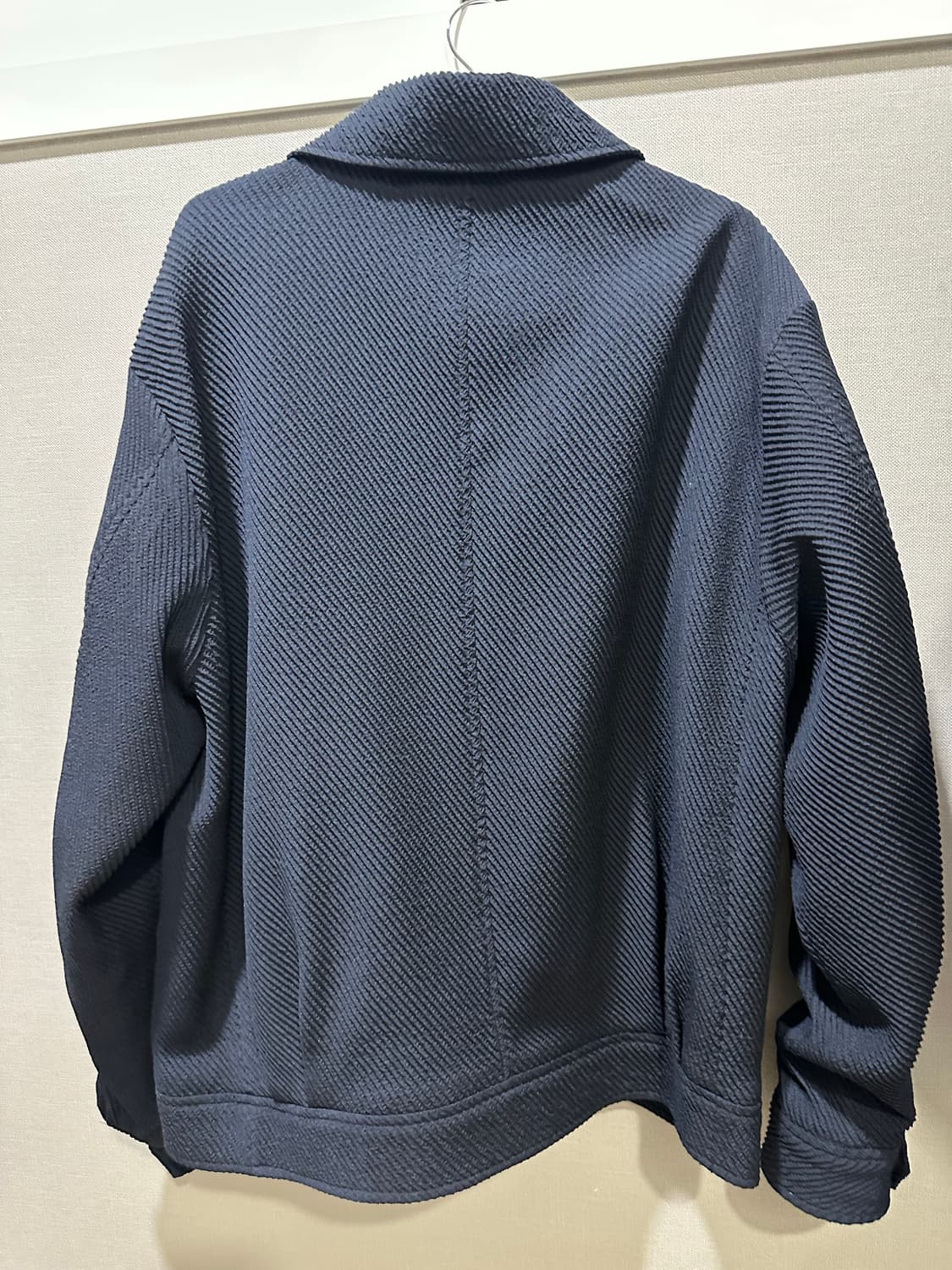 NAVY STRETCHED TWILL HARRINGTON JACKET  상품이미지4