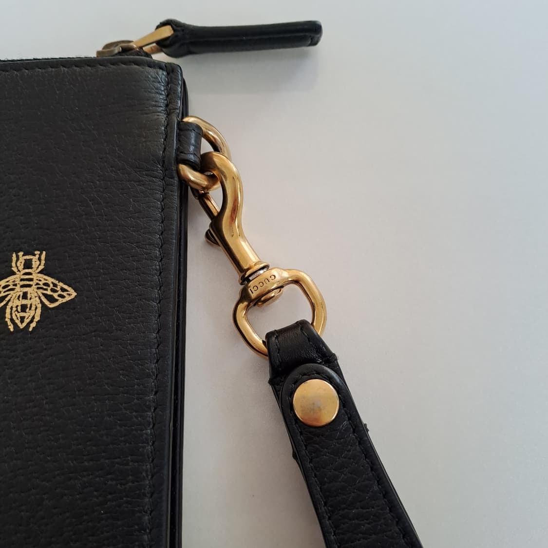 [100%/정품] 구찌 비 스타 레더 클러치 블랙, 구찌클러치,구찌파우치 상품이미지2