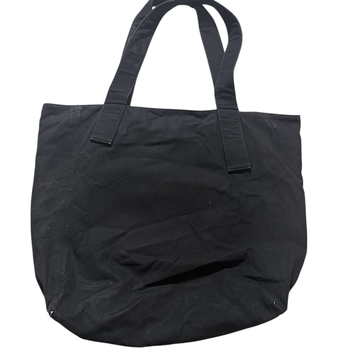 요지 야마모토 느와르 가죽 코튼 레터링 토트백 상품이미지4