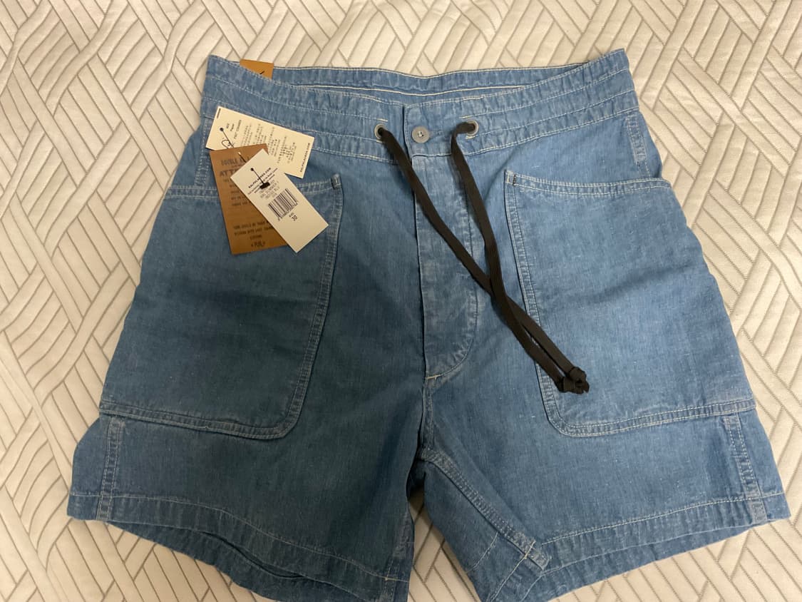 RRL 더블알엘 인디고 코튼 리넨 샴브레이 쇼트 30 상품이미지2