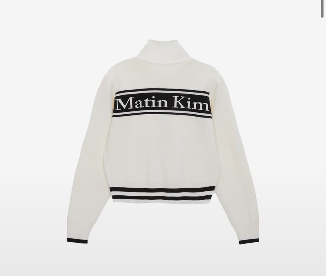 마땡킴 스펠 포인트 스트라이프 니트 가디건 M사이즈 상품이미지1