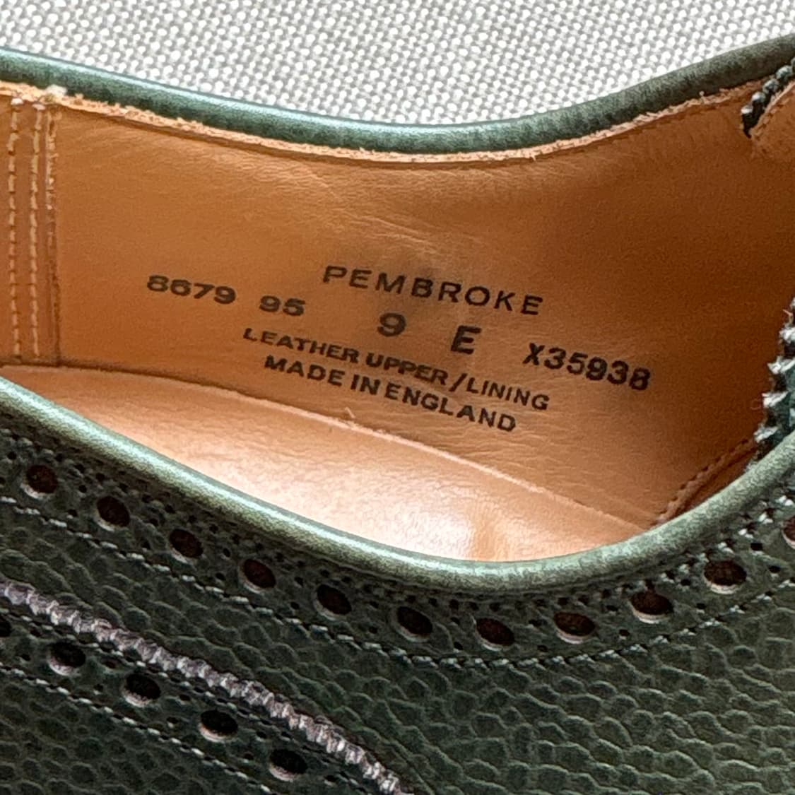 [UK9E] CROCKETT&JONES 체스트넛 그레인 브로그 윙팁 슈즈 상품이미지10