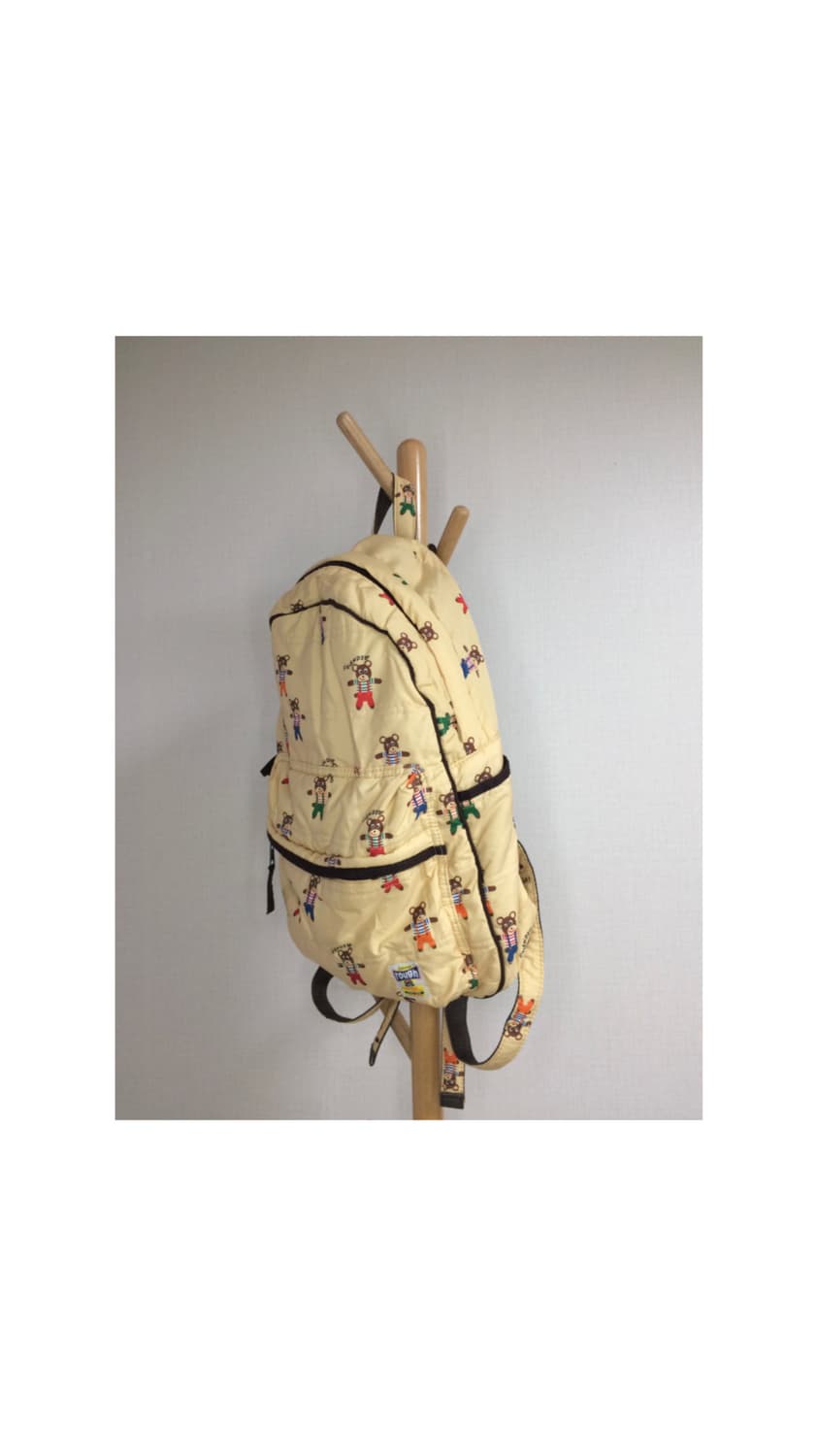 빈티지 곰돌이 베이지 백팩 상품이미지3
