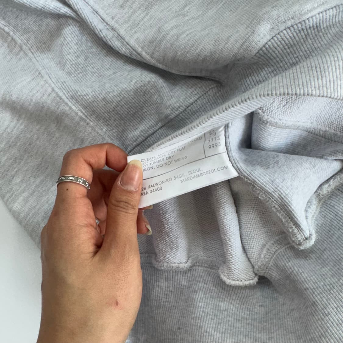 Mardi Mercredi 마르디메크르디 그린 로고 멜란지 맨투맨  상품이미지6