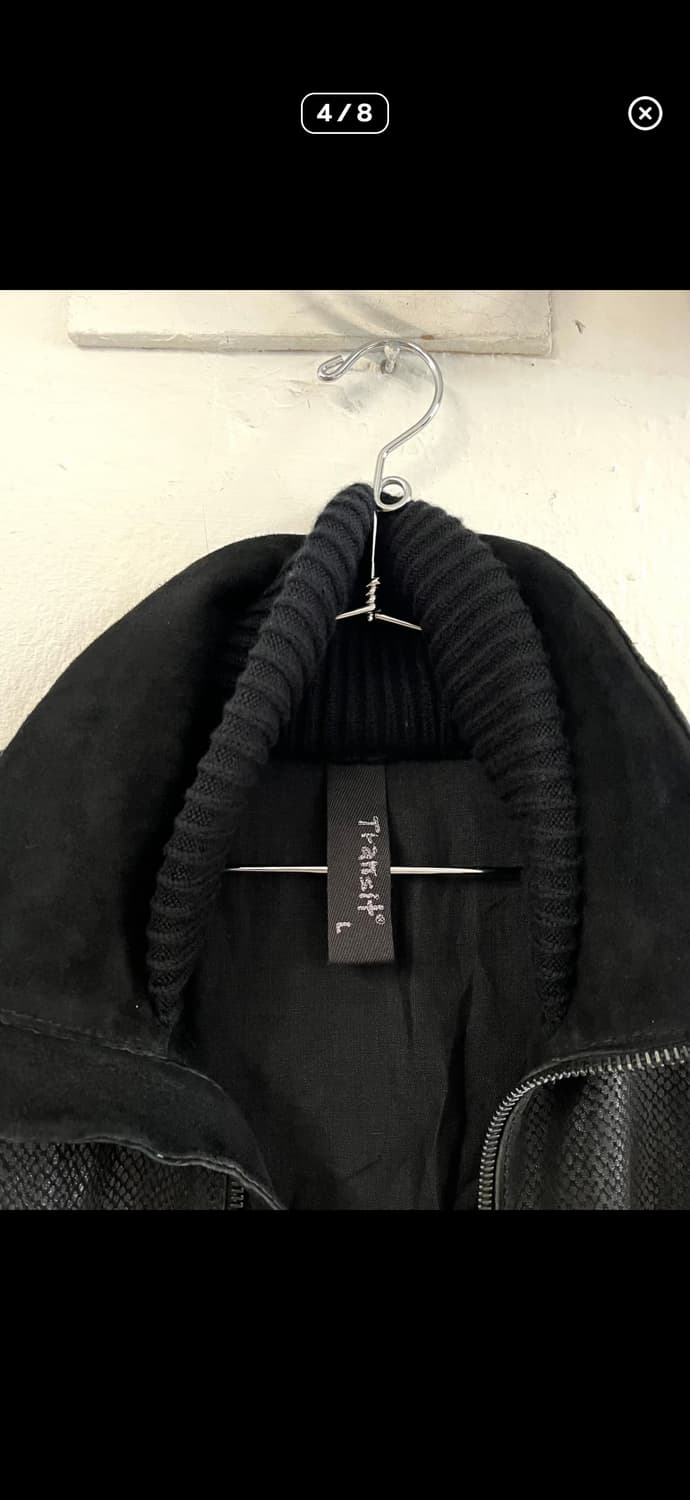 트랜짓 파이톤 가공 램스킨 레더 하이넥자켓 상품이미지4